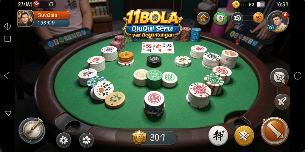 Tampilan gameplay QiuQiu di 11BOLA yang penuh aksi.