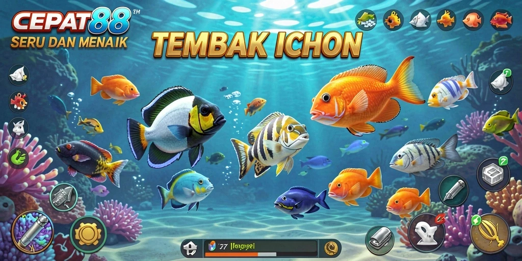 Gameplay seru menembak ikan berwarna-warni di CEPAT88.