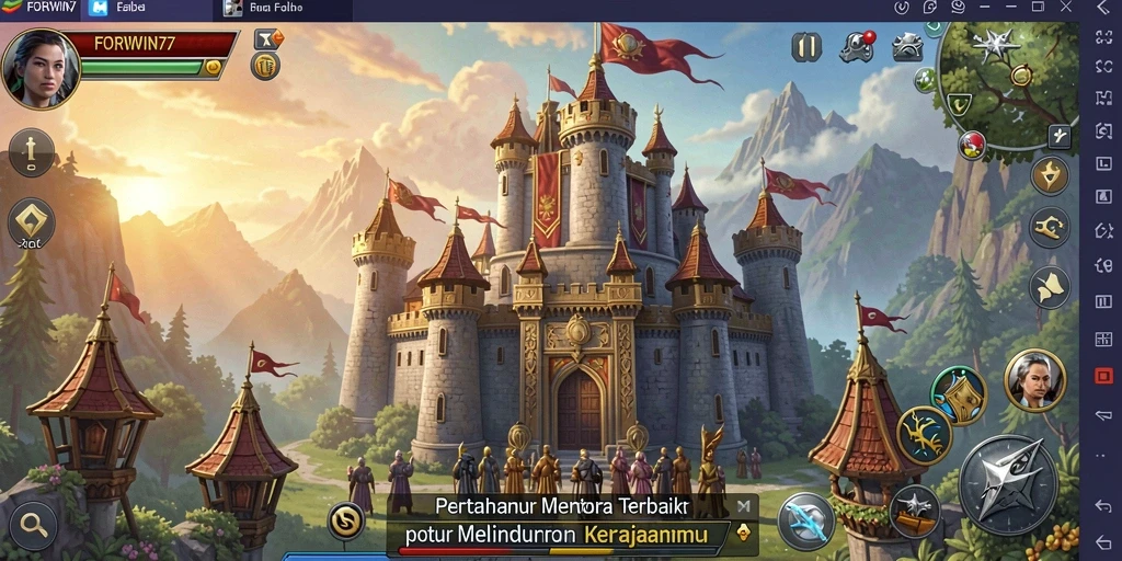 Gameplay menara pertahanan yang seru di FORWIN77.