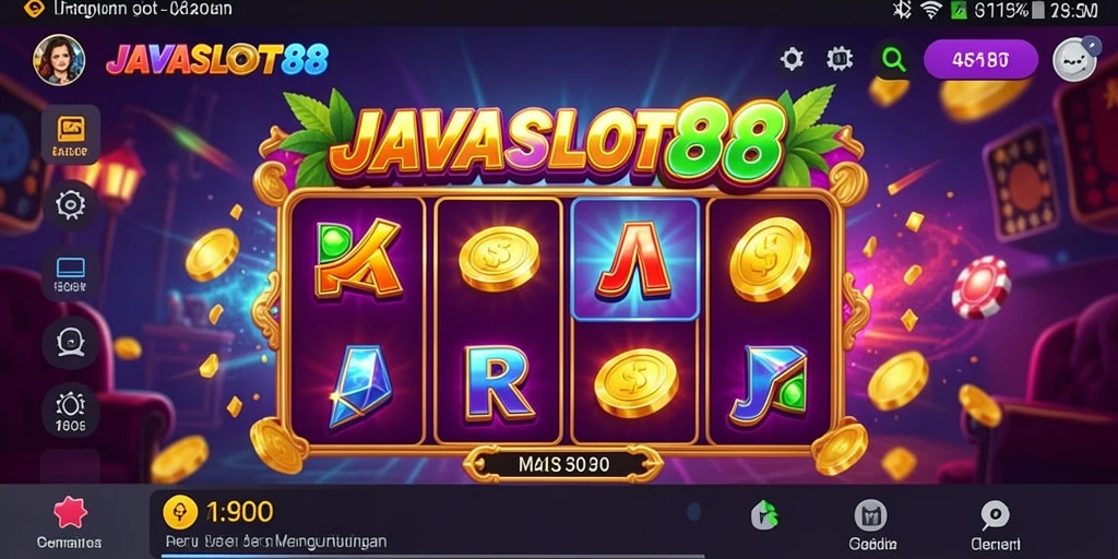 Screenshot gameplay JAVASLOT88 menampilkan aksi seru permainan slot.