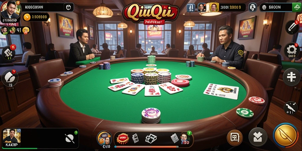 Tampilan gameplay QiuQiu yang seru dan menarik di KAKRP.