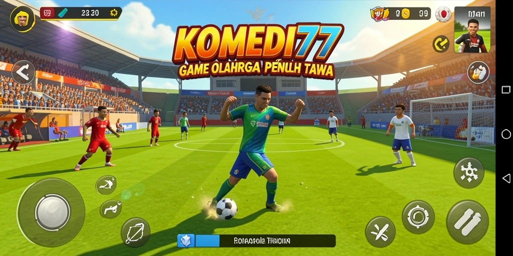 Gameplay KOMEDI77 menampilkan karakter lucu dalam kompetisi olahraga yang menghibur.