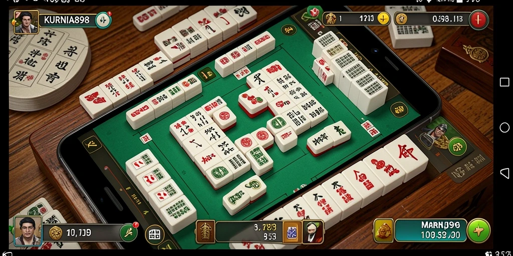 Screenshot KURNIA898 menunjukkan gameplay Mahjong yang menarik dan interaktif.