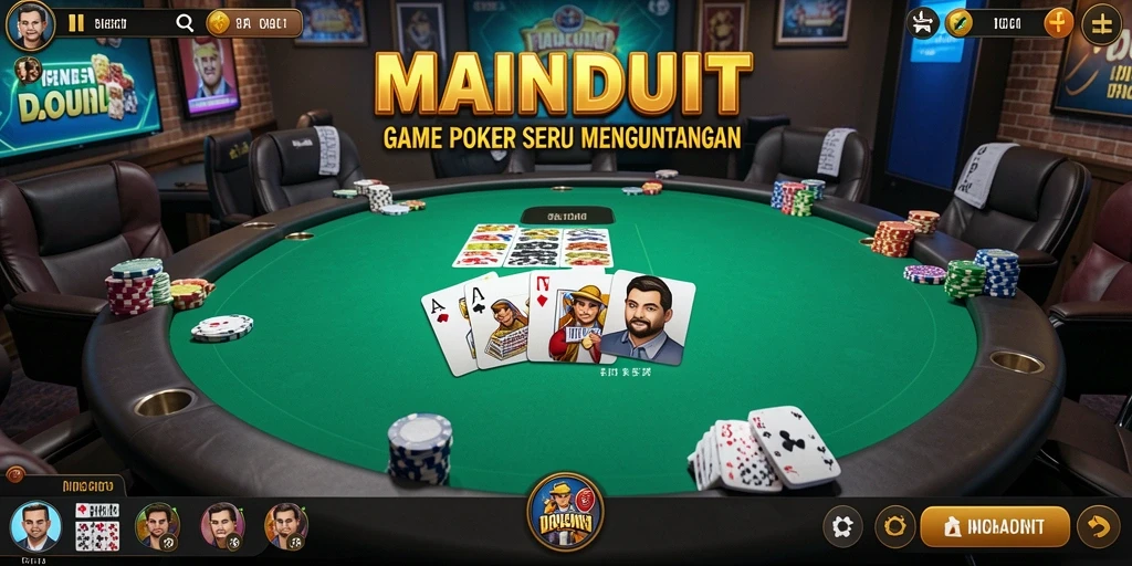 Screenshot gameplay Poker yang mendebarkan di MAINDUIT.