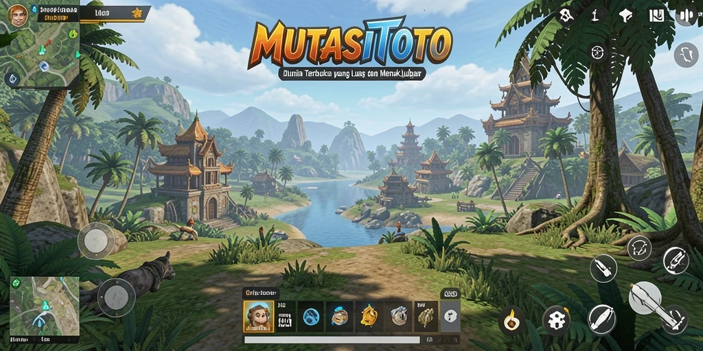 Gameplay dinamis dari MUTASITOTO dalam dunia terbuka yang menakjubkan.