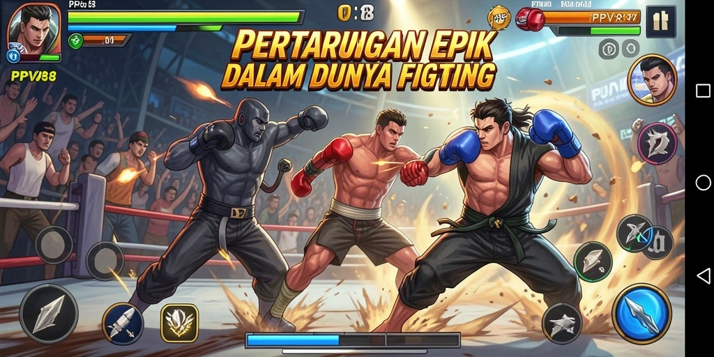 Screenshot gameplay PPV88 menampilkan aksi pertarungan yang mendebarkan.