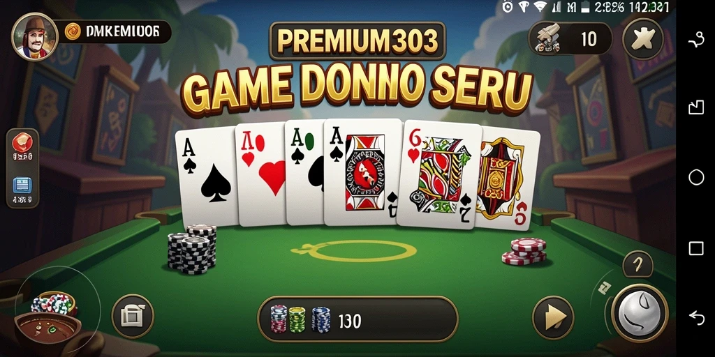 Tampilan gameplay seru dari PREMIUM303 dengan elemen domino.