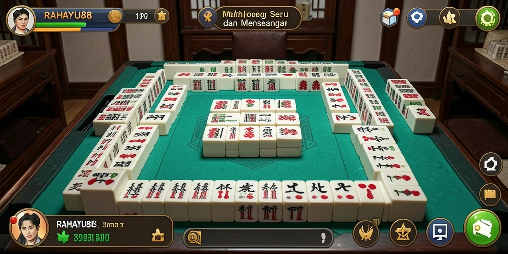 Tampilan gameplay Mahjong yang menarik di RAHAYU88.