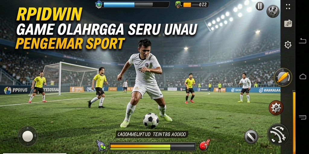 Tangkapan layar utama RPIDWIN menampilkan aksi olahraga yang mendebarkan.