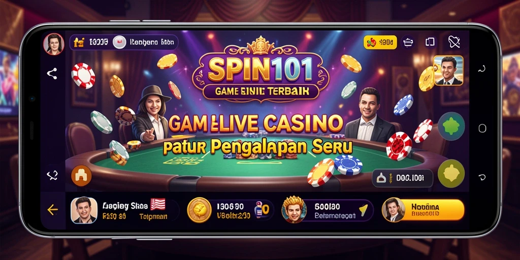 Tampilan gameplay Live Casino yang mendebarkan di SPIN101.