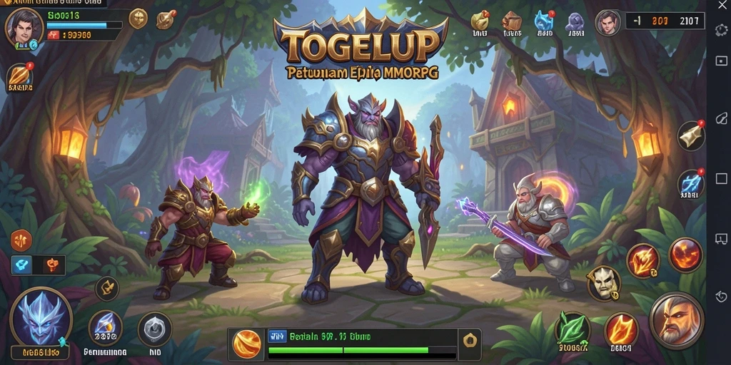 Screenshot utama TOGELUP menampilkan aksi seru dalam petualangan MMORPG.