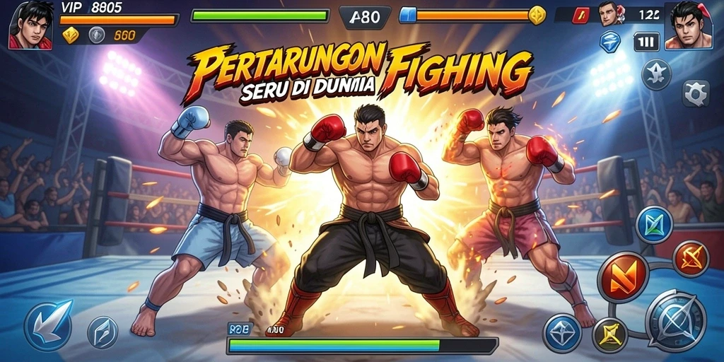Screenshot utama VIP805 menampilkan aksi pertarungan yang mendebarkan.