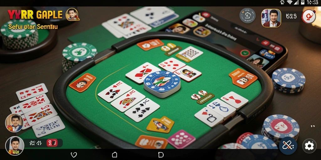 Screenshot gameplay YYRR menampilkan momen seru saat bermain Gaple.