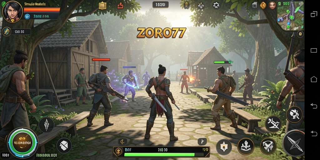 Gambaran gameplay ZORO77 dengan grafis yang menawan.